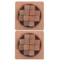 2-Pack Rustic Wood Passive Essential Oil Diffuser Scent Blocks Wood Aromatherapy Diffuser QXL Default Title