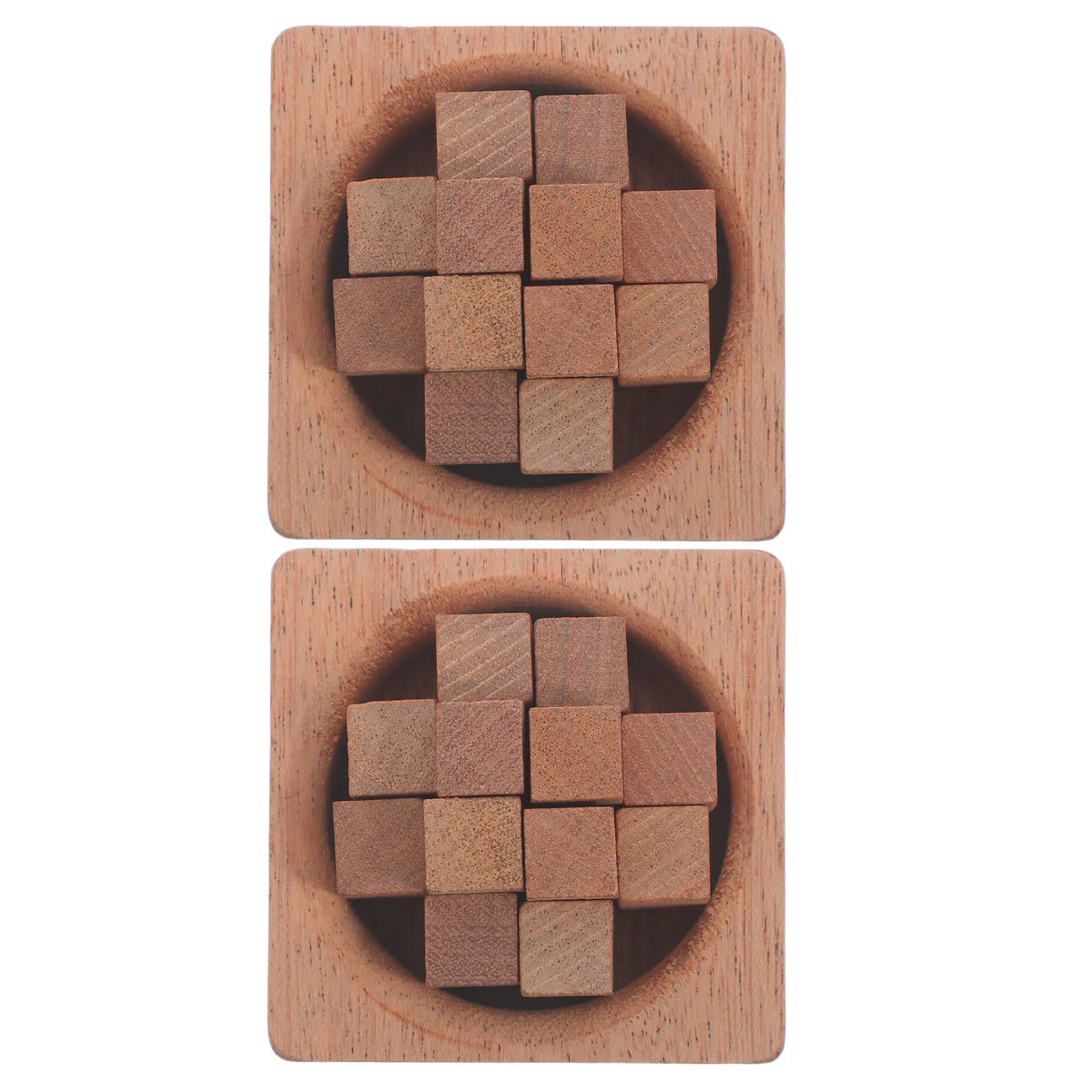 2-Pack Rustic Wood Passive Essential Oil Diffuser Scent Blocks Wood Aromatherapy Diffuser QXL Default Title