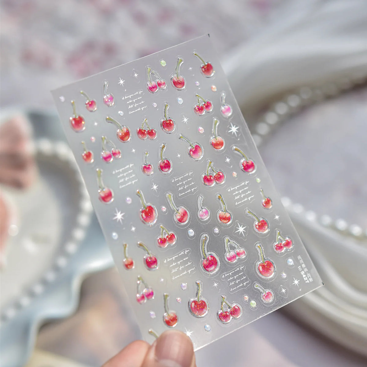 5D Iridescent Jelly Fruit Nail Stickers – Self-Adhesive Decals