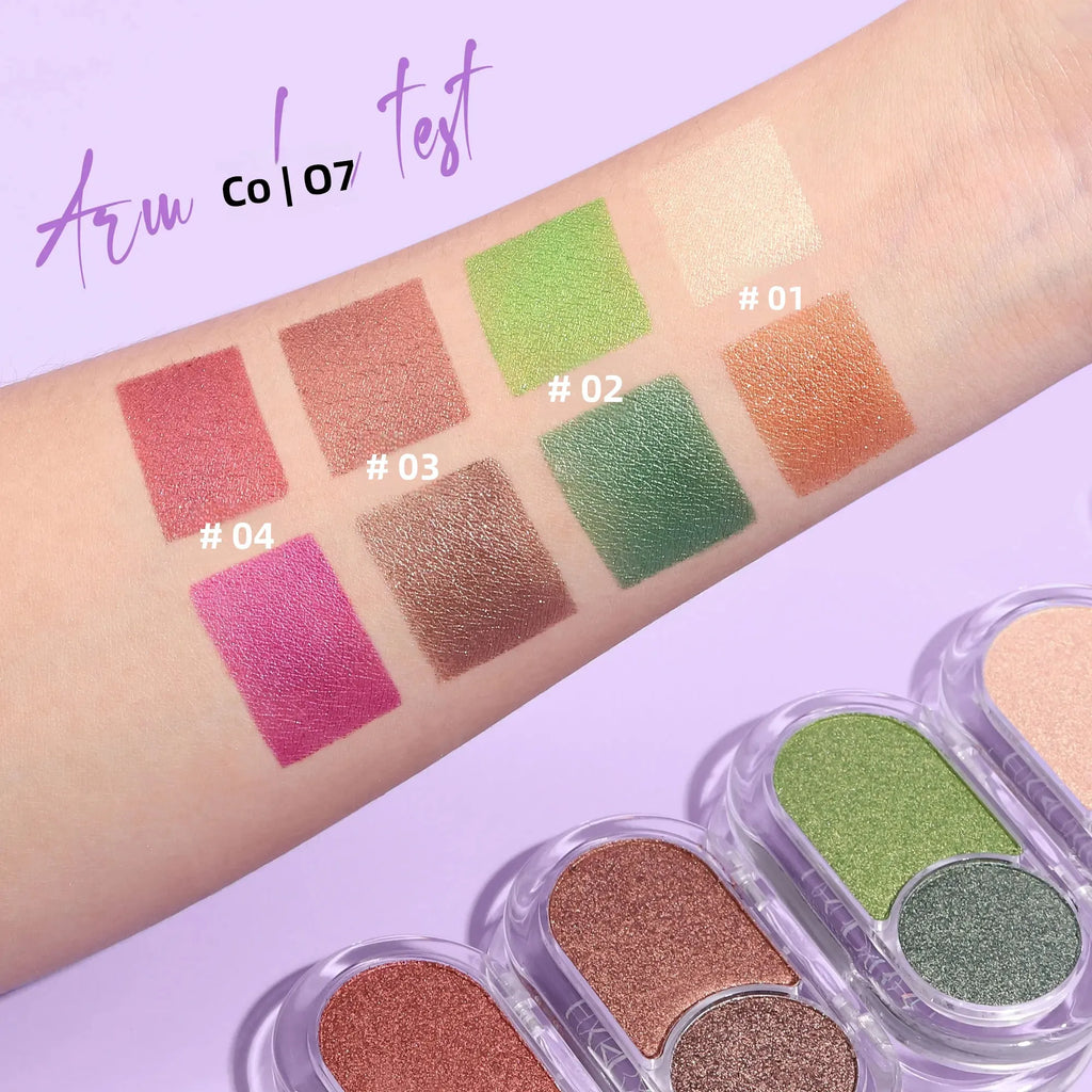 Handaiyan Pearl Shimmer Eyeshadow Palette | Waterproof Duo Eyeshadow Palette QXL