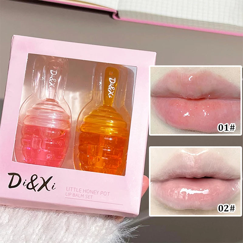 Honeypot Lip Oil Gloss | Moisturizing Hydrating Lip Tint Lip Oil Gloss QXL