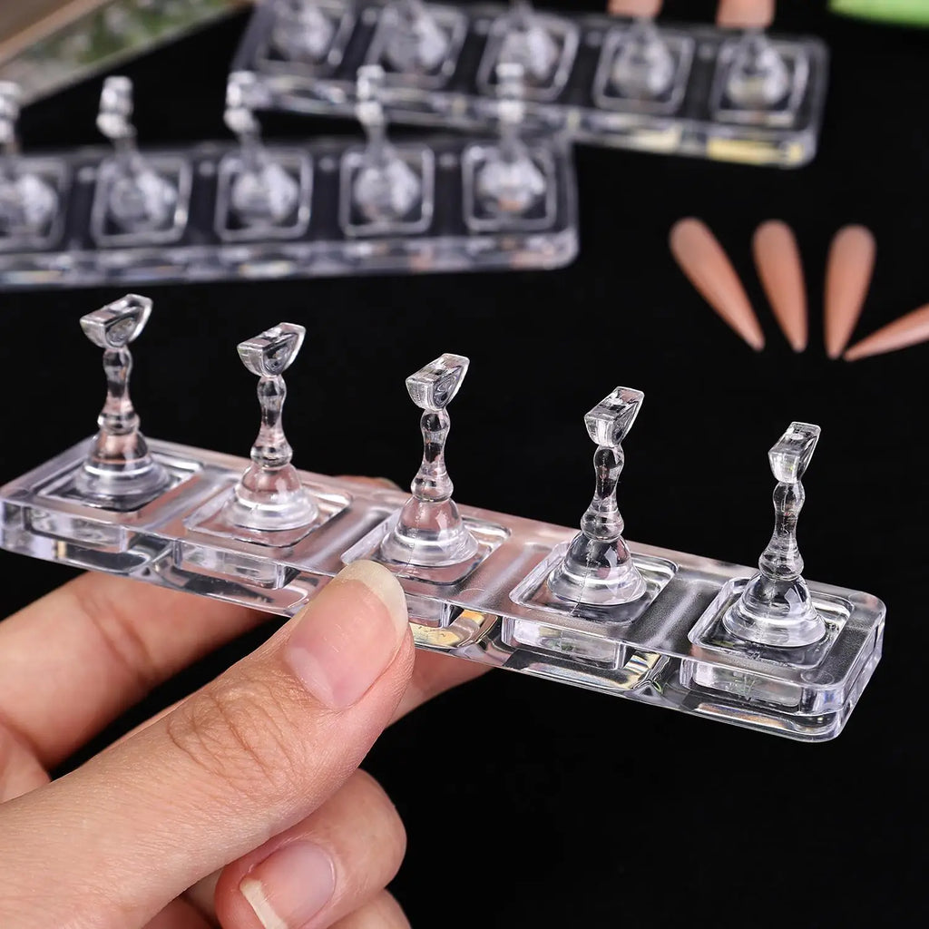 Acrylic Non-Magnetic Nail Practice Stand | Tips Holder Nail Art Practice Stand QXL