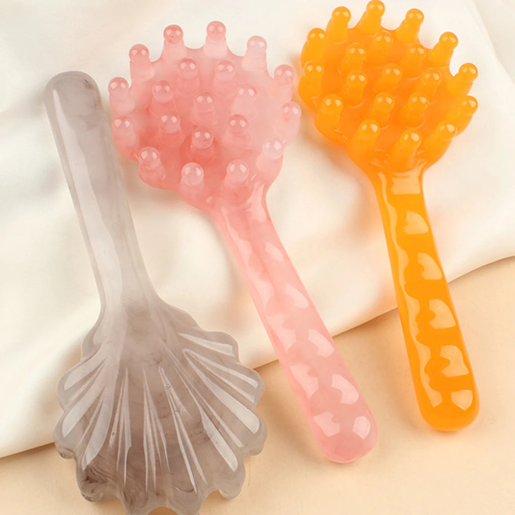 Shell Resin Scalp Massage Comb | Gua Sha Head Massager Scalp Massage Comb QXL