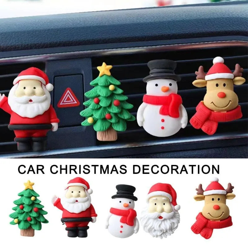 3D Christmas Car Air Vent Aromatherapy Clip | Santa & Resin Car Air Freshener Clip QXL