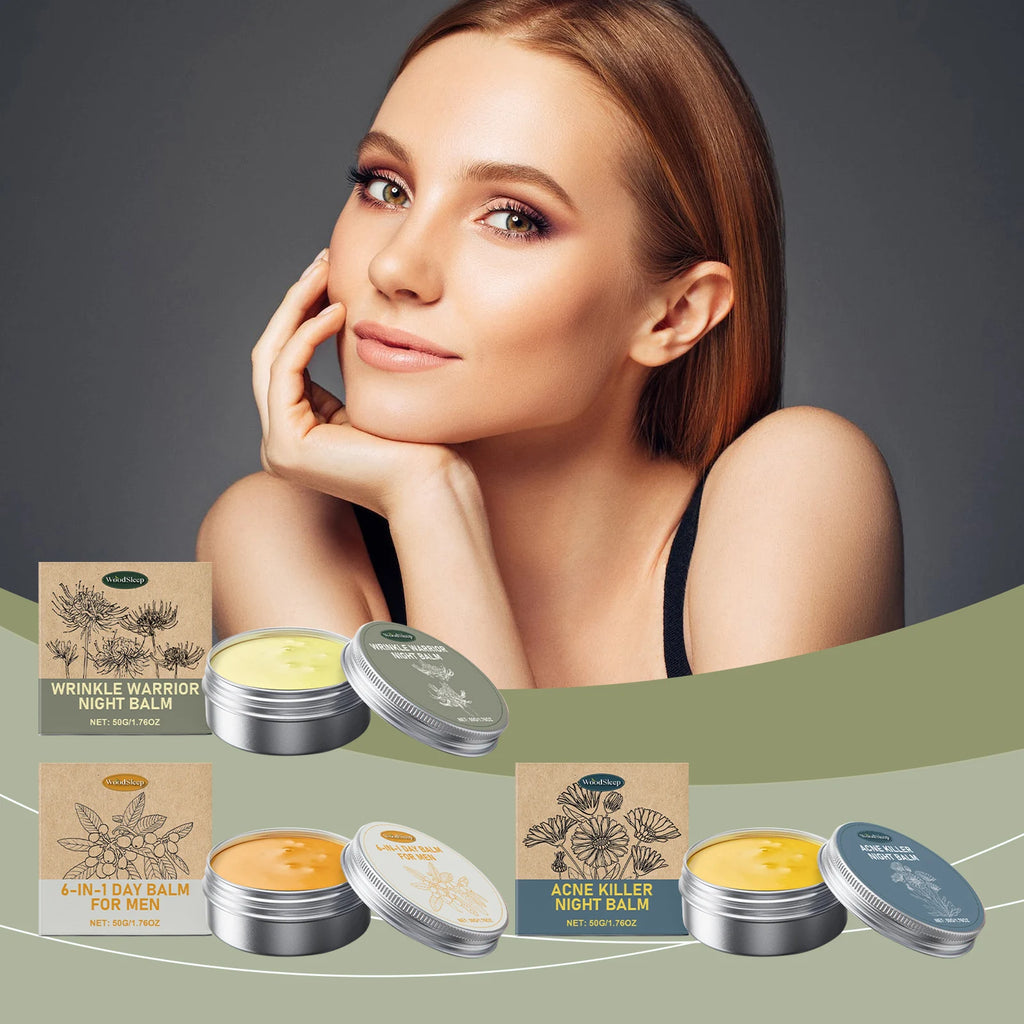 WOODSLEEP 6-in-1 Day Balm Face Cream | Firming & Brightening 50g Anti-Aging Face Cream QXL