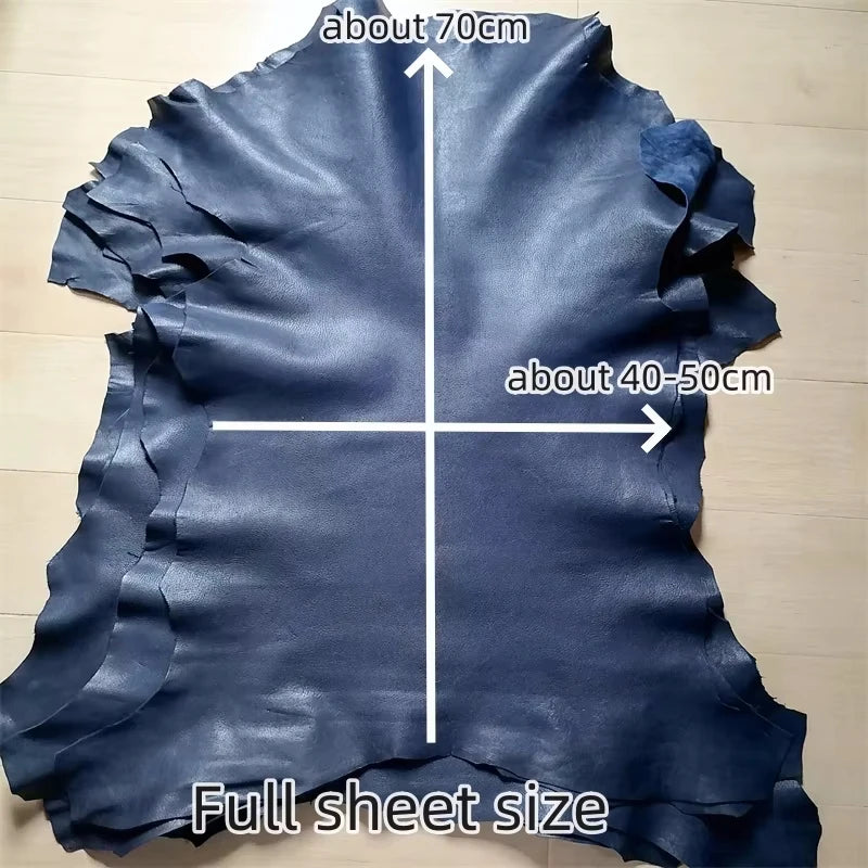 Navy Blue Sheepskin Leather 1.2mm | First Layer DIY Craft Hide Leather Craft Hide QXL