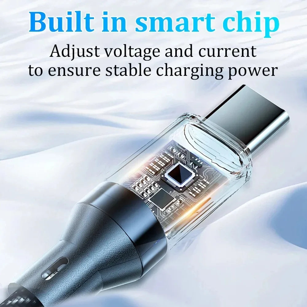 120W LCD Fast Charging USB-C Cable – USB-A & USB-C USB Fast Charging Cable QXL
