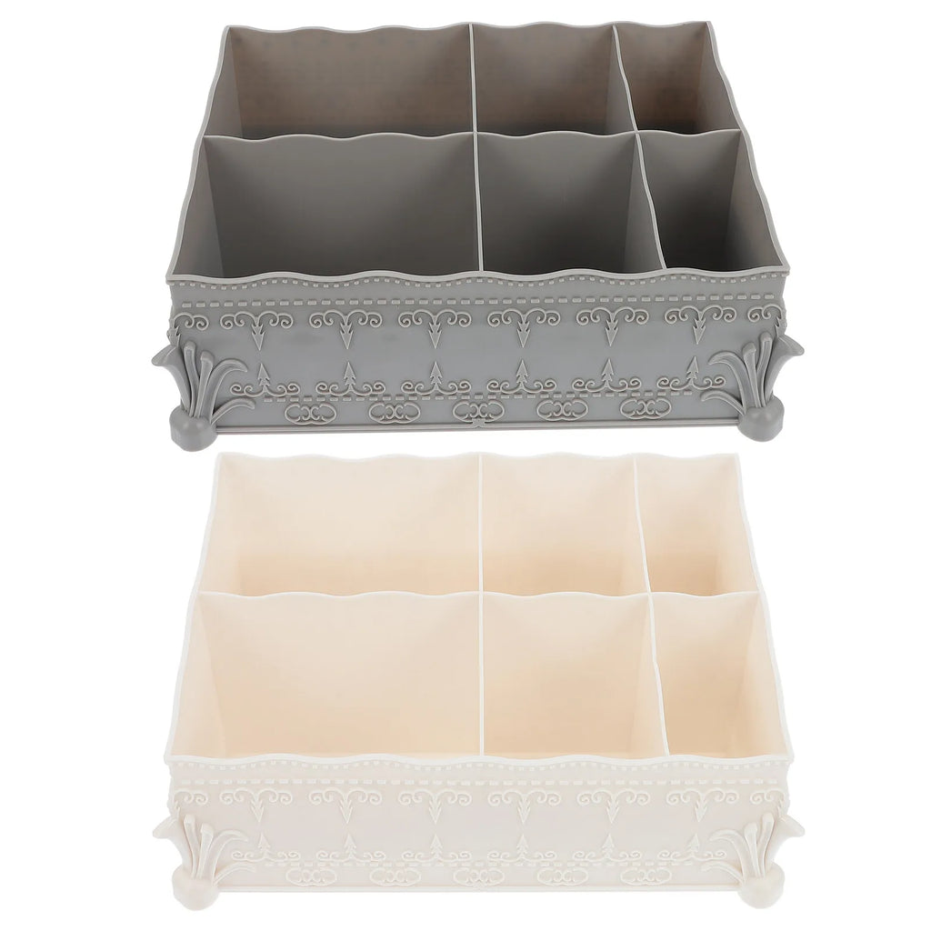 2-Pack Vintage Nail Art Storage Boxes | Desktop Organizer Nail Storage Organizer QXL