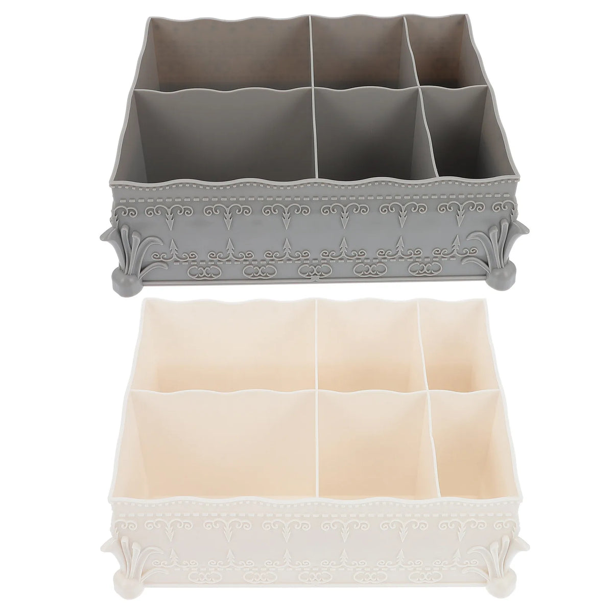 2-Pack Vintage Nail Art Storage Boxes | Desktop Organizer Nail Storage Organizer QXL