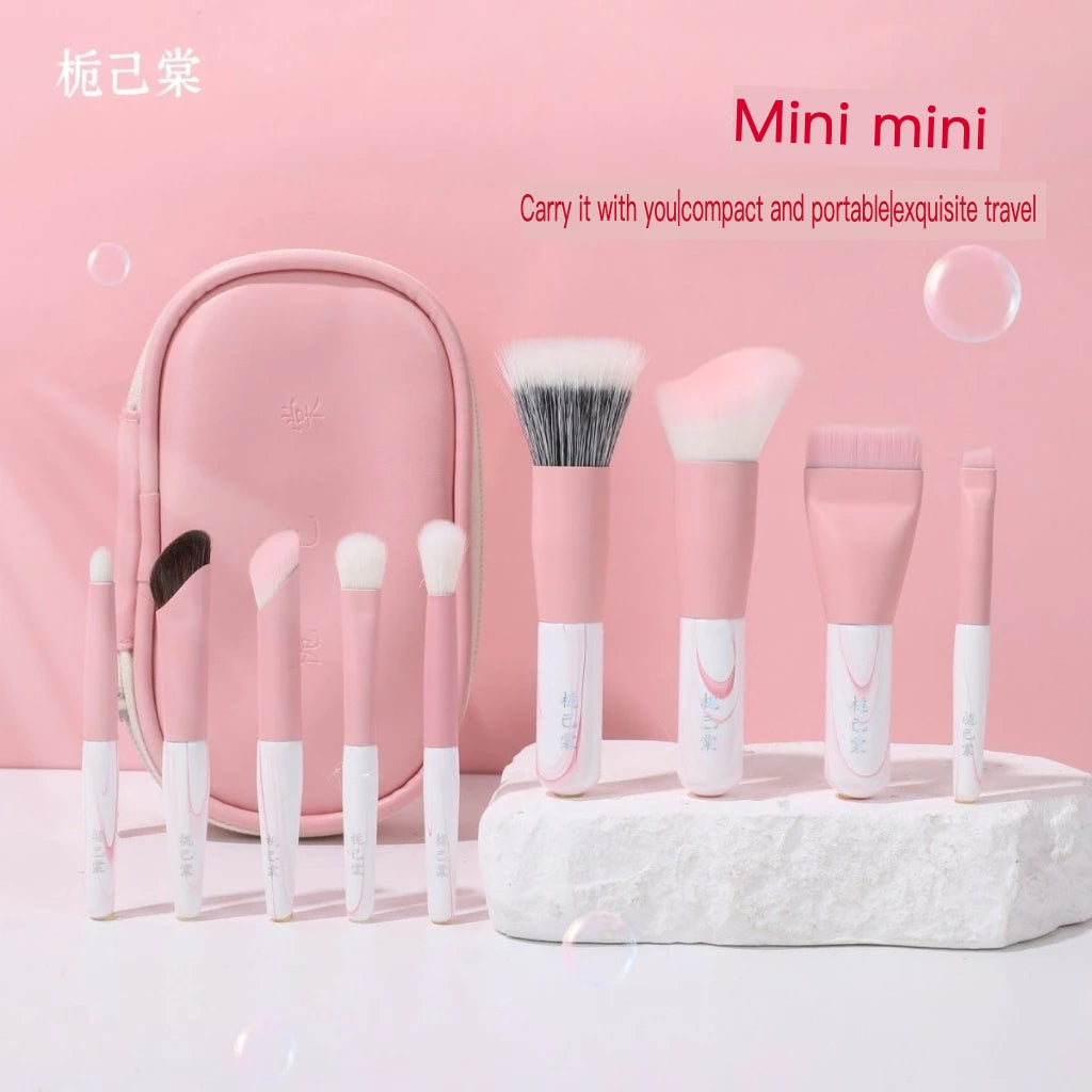 9-Piece Mini Makeup Brush Set | Powder, Blush & Contour Makeup Brush Set QXL