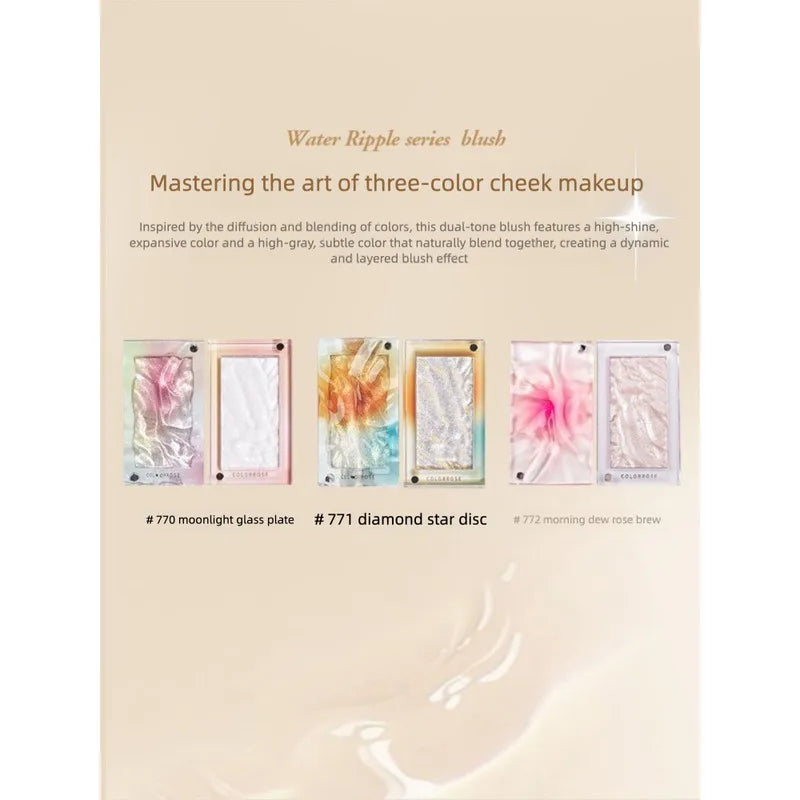 Water Ripple Highlighter Powder – Brightening Face Contour Highlighter Powder QXL