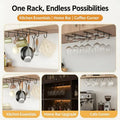 Adjustable Under-Shelf Mug Hooks | Cabinet Cup Rack Organizer Under-Shelf Cup Rack QXL Default Title