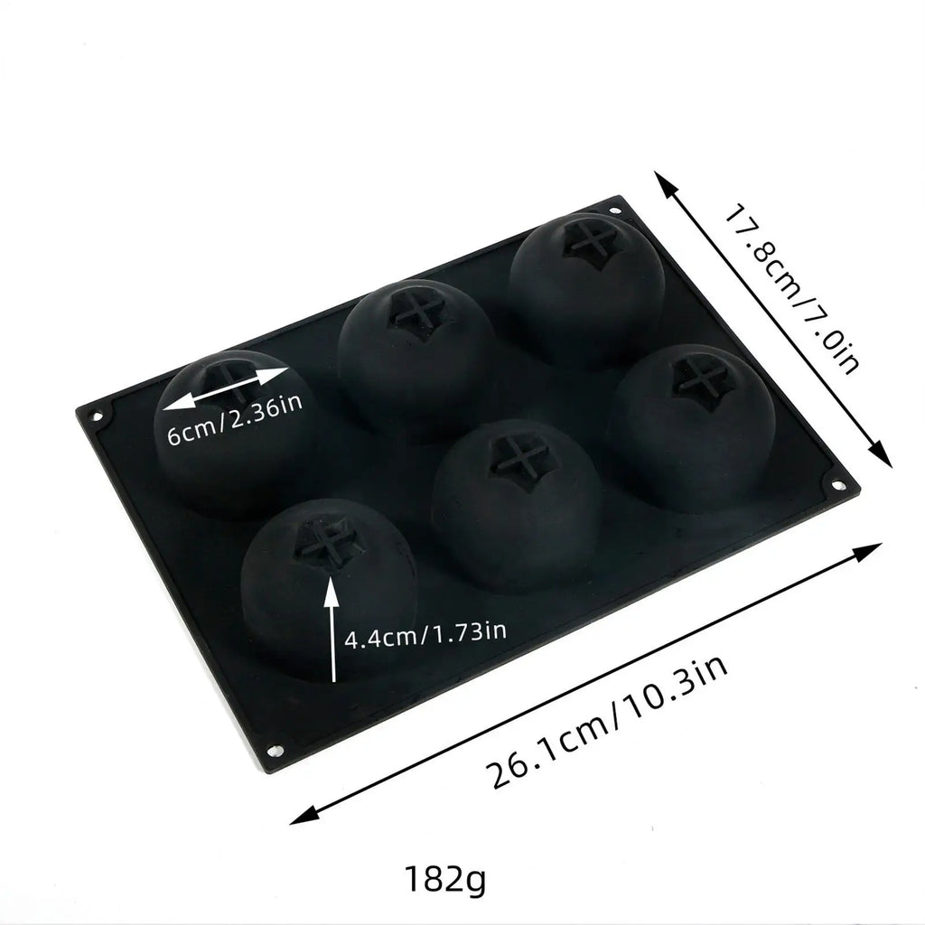 6-Cavity Blueberry Silicone Baking Mold | Muffin & Cake Pan Silicone Baking Mold QXL