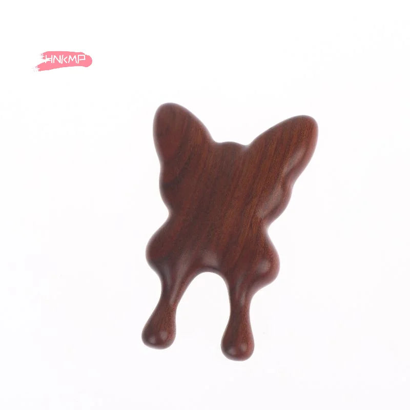 Natural Sandalwood Butterfly Gua Sha Face & Nose Massager Facial Gua Sha Tool QXL