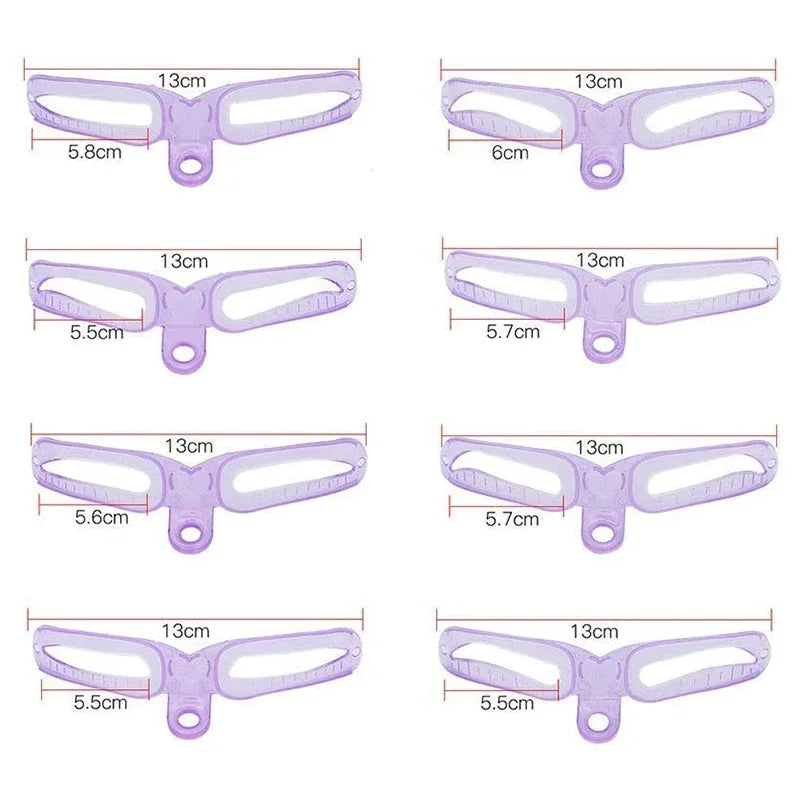 8-Pc Reusable Eyebrow Stencil Set | 3D Brow Templates Eyebrow Stencil Set QXL