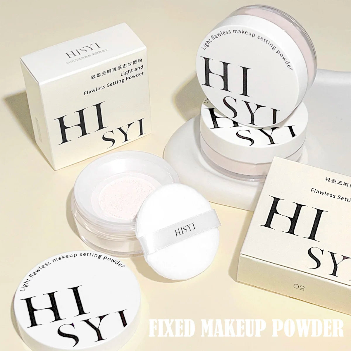 HISYI Matte Loose Setting Powder – Waterproof, All Skin Types Loose Setting Powder QXL