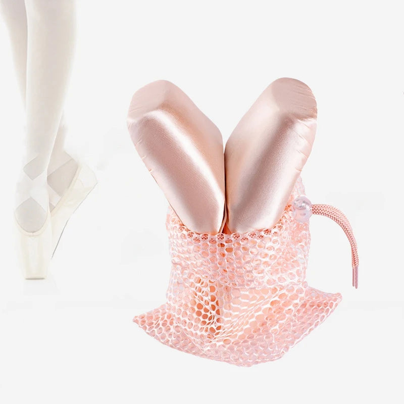 Drawstring Ballet Bag – Mesh Dance Shoe Bag for Girls Dance Drawstring Bag QXL