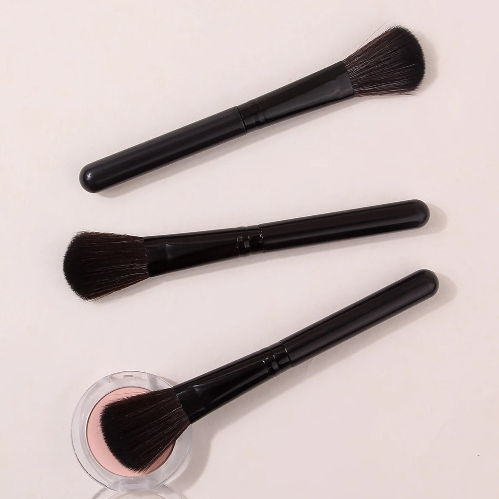 KOSSHOW 3-Pc Blush Brush Set – Bronzer & Highlight Brushes Blush Brush Set QXL