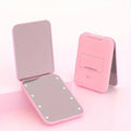 Mini LED Lighted Compact Mirror | 1X/3X Magnifying Travel Lighted Compact Mirror QXL Pink