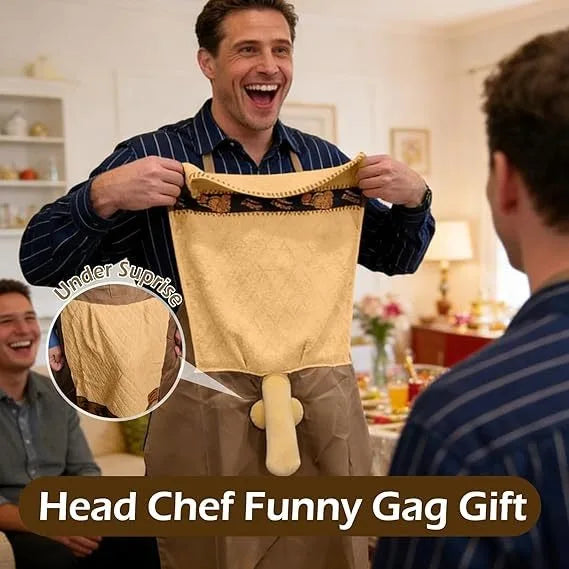 Funny Prank Chef Apron | Gag Gift for Men & Women Novelty Kitchen Apron QXL