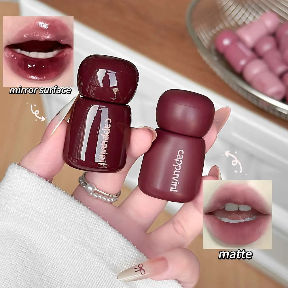 Matte & Glossy Lip Glaze | Velvet Lip Gloss & Mirror Lipstick Lip Glaze Gloss QXL