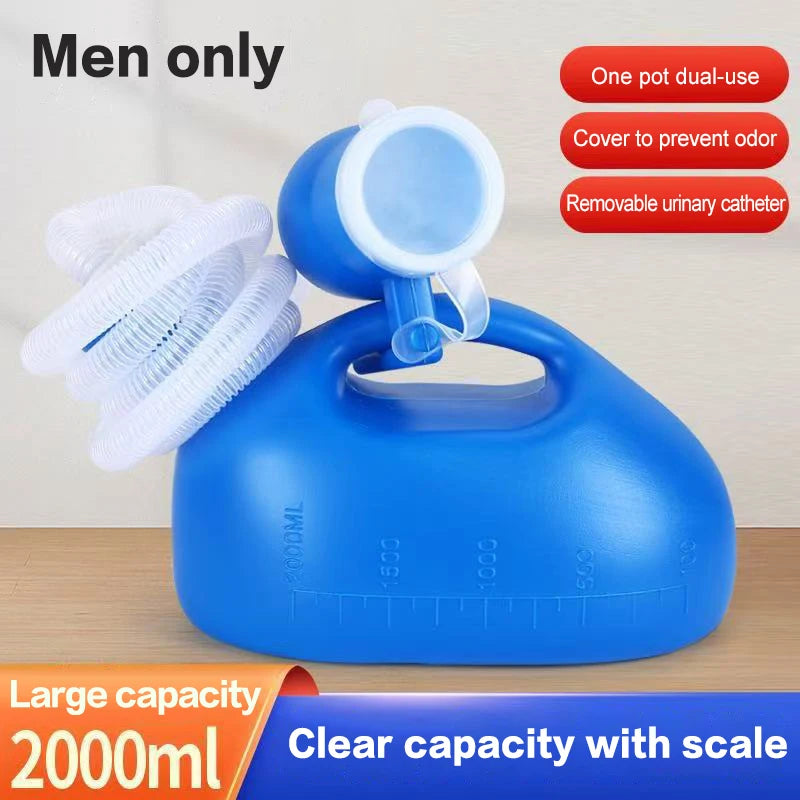 2000ml Male Urinal Bottle with 160cm Tube | Portable Bedside Portable Urinal Bottle QXL