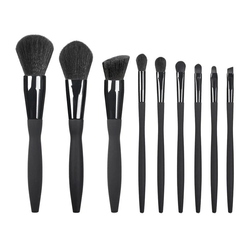 9-Piece Black Diamond Waist Makeup Brush Set for Beginners Makeup Brush Set QXL