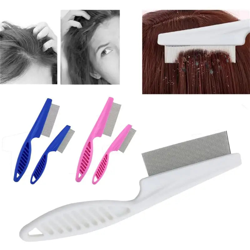 Stainless Steel Fine-Tooth Comb – Kids, Adults & Pet Grooming Fine Tooth Comb QXL