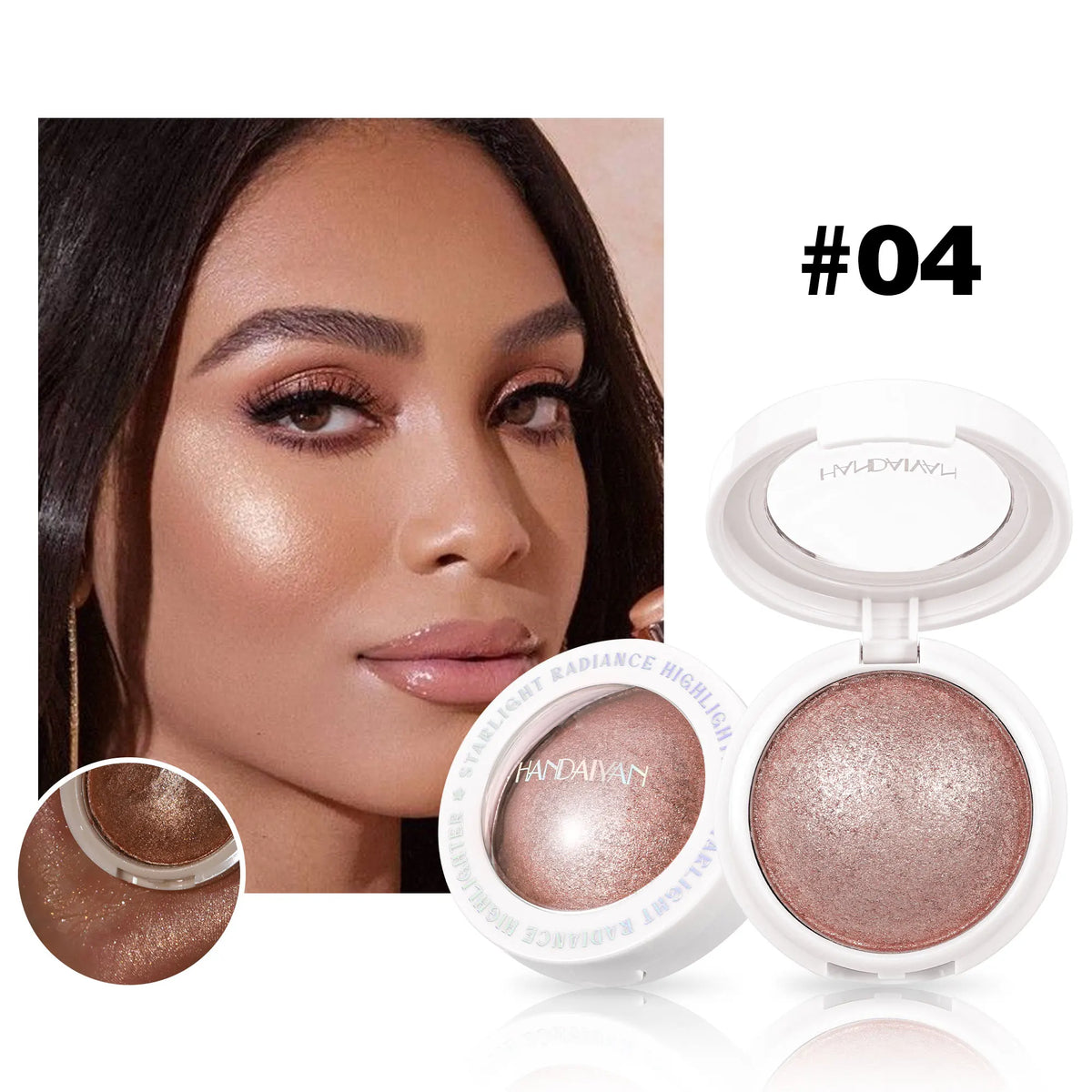 HANDAIYAN Shimmer Cream Highlighter | Radiant Glow Bronzer Cream Highlighter QXL 4