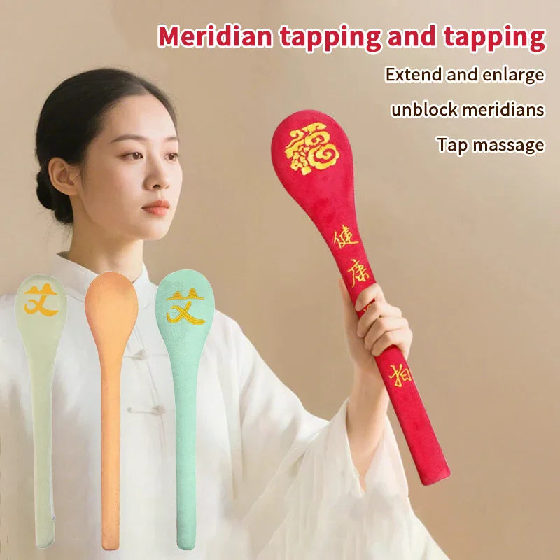 Extended Back Massage Hammer | Velvet Meridian Beat Stick Manual Body Massager QXL