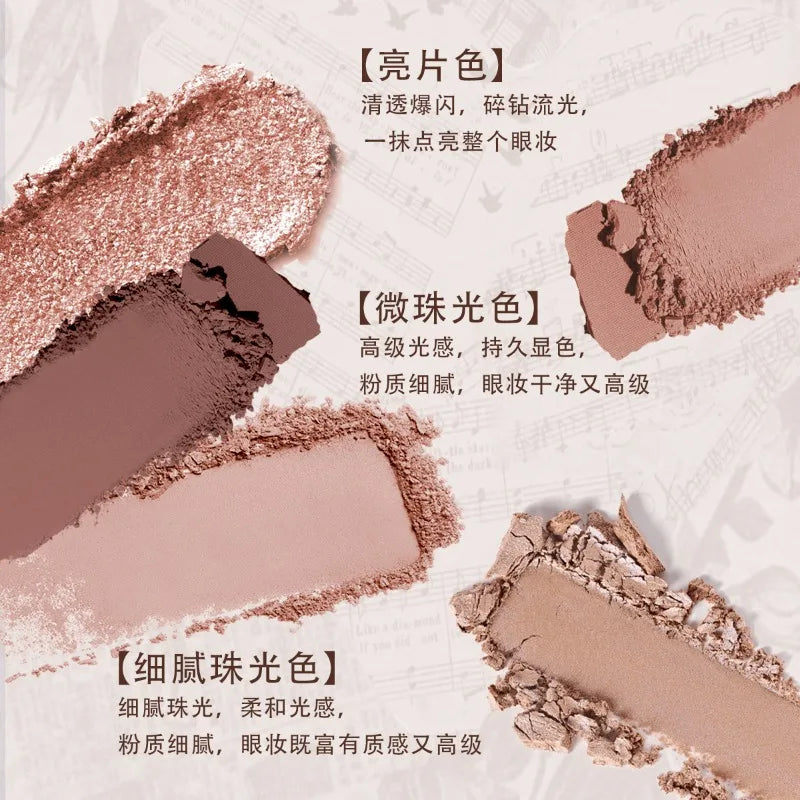Cheerflor 4-Color Eyeshadow Contour & Highlight Palette Eyeshadow Palette QXL