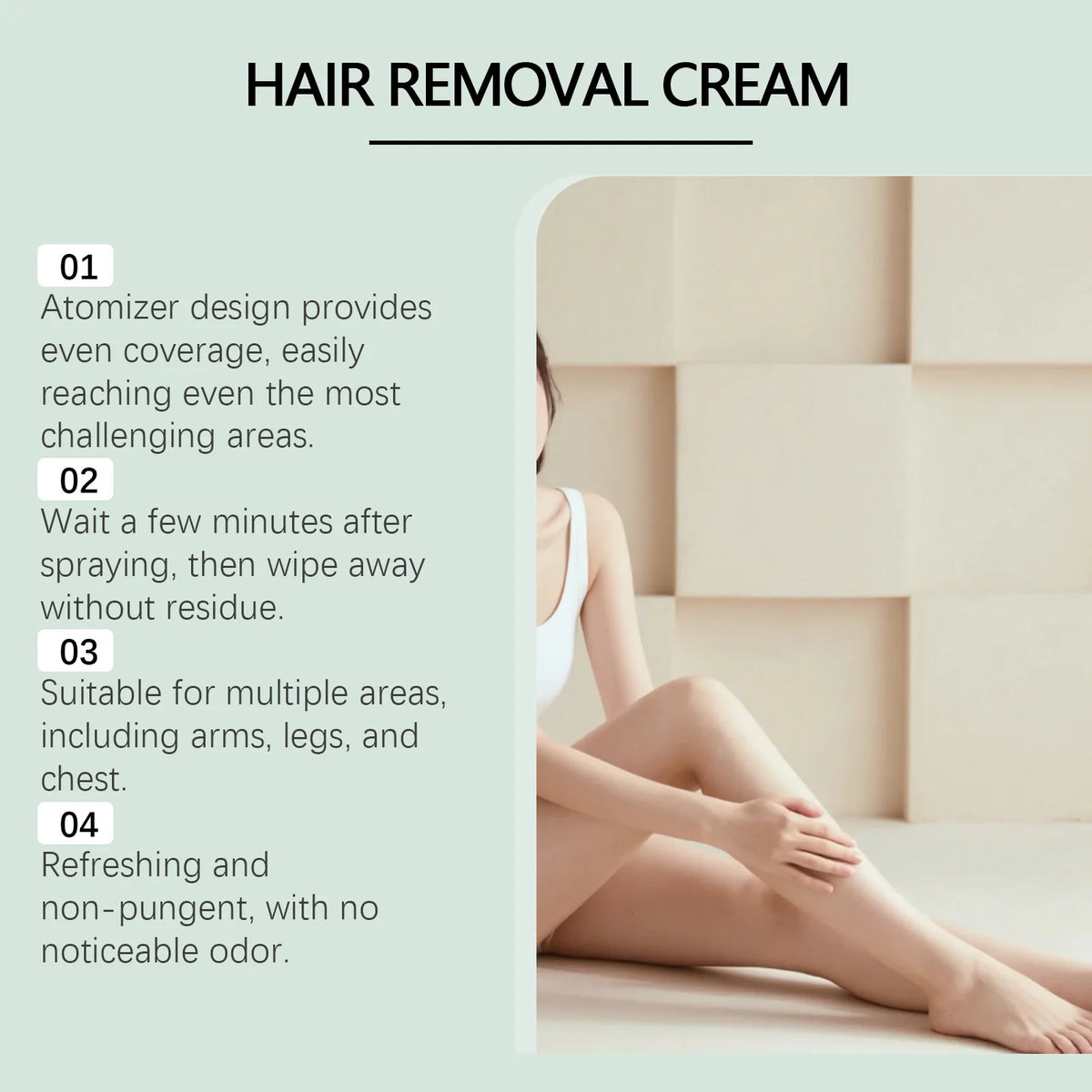 Hair Removal Mousse Spray | Gentle Depilatory Cream 60ml Depilatory Mousse Spray QXL