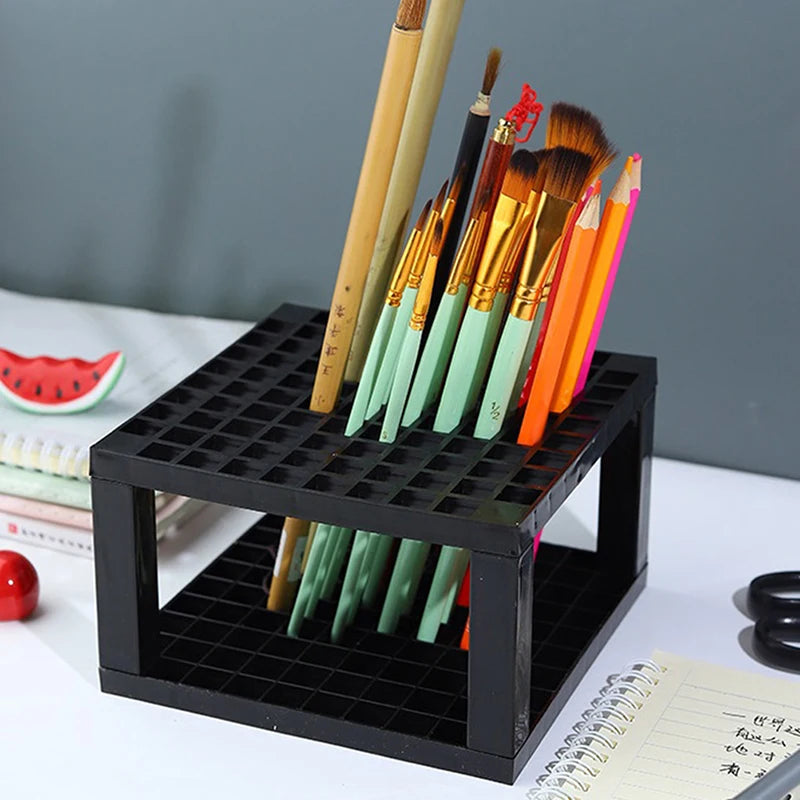 96-Hole Makeup Brush Holder & Air-Dry Organizer Stand Makeup Brush Organizer QXL