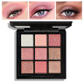 9-Color Pink Eyeshadow Palette | Matte Shimmer Nude Rose Eyeshadow Palette QXL Pink