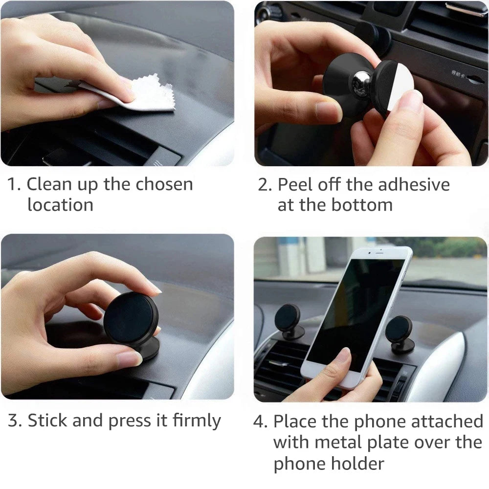 Universal Magnetic Car Phone Holder Dashboard Windshield Mount Car Phone Mount QXL