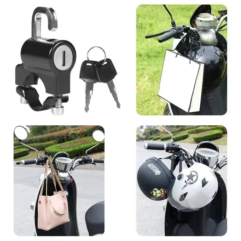 Motorcycle Helmet Lock | Handlebar Anti-Theft Security Mount Motorcycle Helmet Lock QXL
