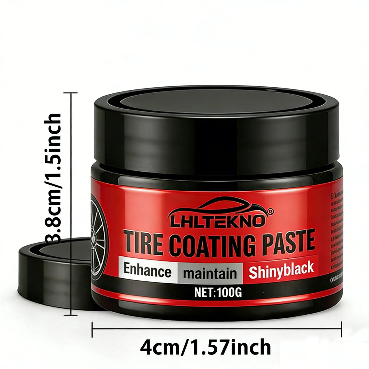 Tire Coating Paste | Glossy Black Long-Lasting Tire Shine Tire Coating Paste QXL