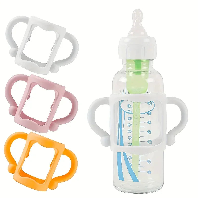 vvocci BPA-Free Silicone Baby Bottle Handle – Easy Grip Baby Bottle Handle QXL