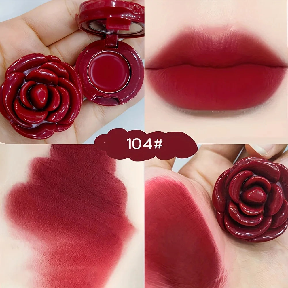Rose-Shaped Matte Lipstick | Velvet Mousse Lip Clay 4 Shades Matte Lipstick QXL 104