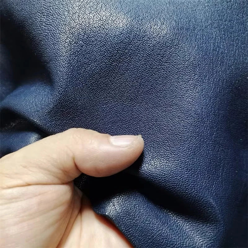 Navy Blue Sheepskin Leather 1.2mm | First Layer DIY Craft Hide Leather Craft Hide QXL Navy blue 19x30cm China Mainland