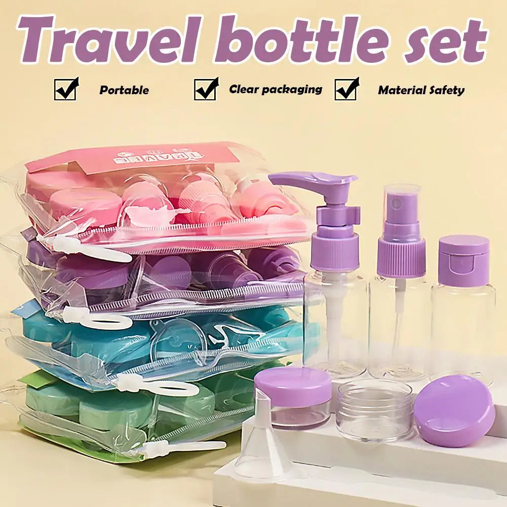 Leak-Proof Travel Bottles Kit | Clear Toiletry Containers Set Travel Bottle Set QXL