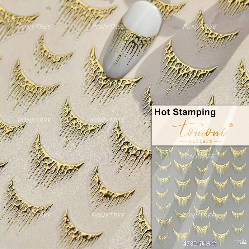 5D White Hollow Nail Art Stickers – Heart Butterfly Star Decals Nail Art Stickers QXL TO4780XTJ