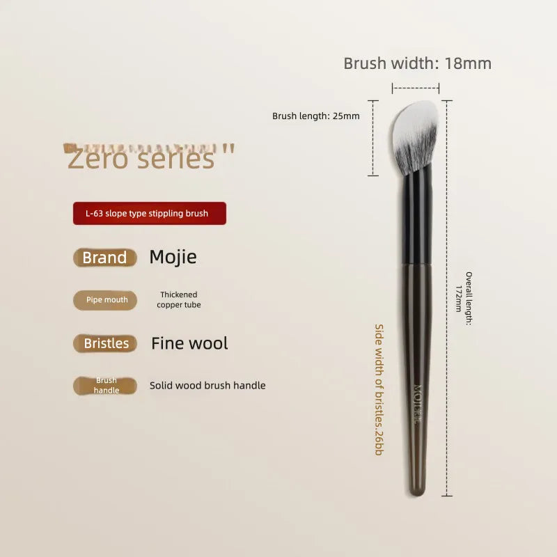 L63 Slope Goat Hair Blush & Contour Brush | Professional Blush Contour Brush QXL L63