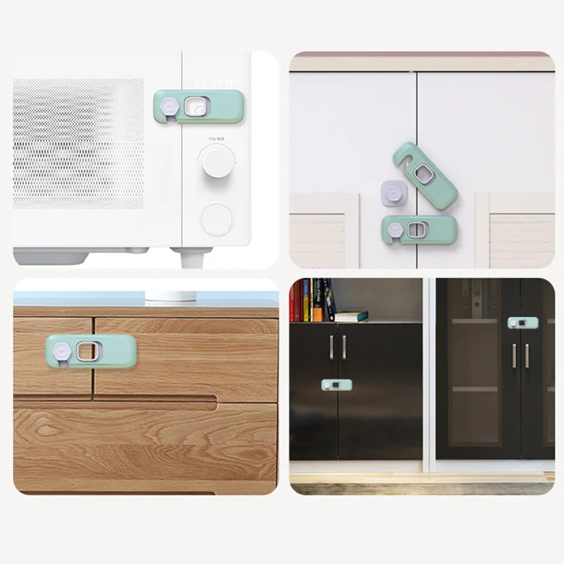 3-Pack Baby Safety Cabinet & Fridge Locks | Child-Proof Latch Baby Safety Lock QXL