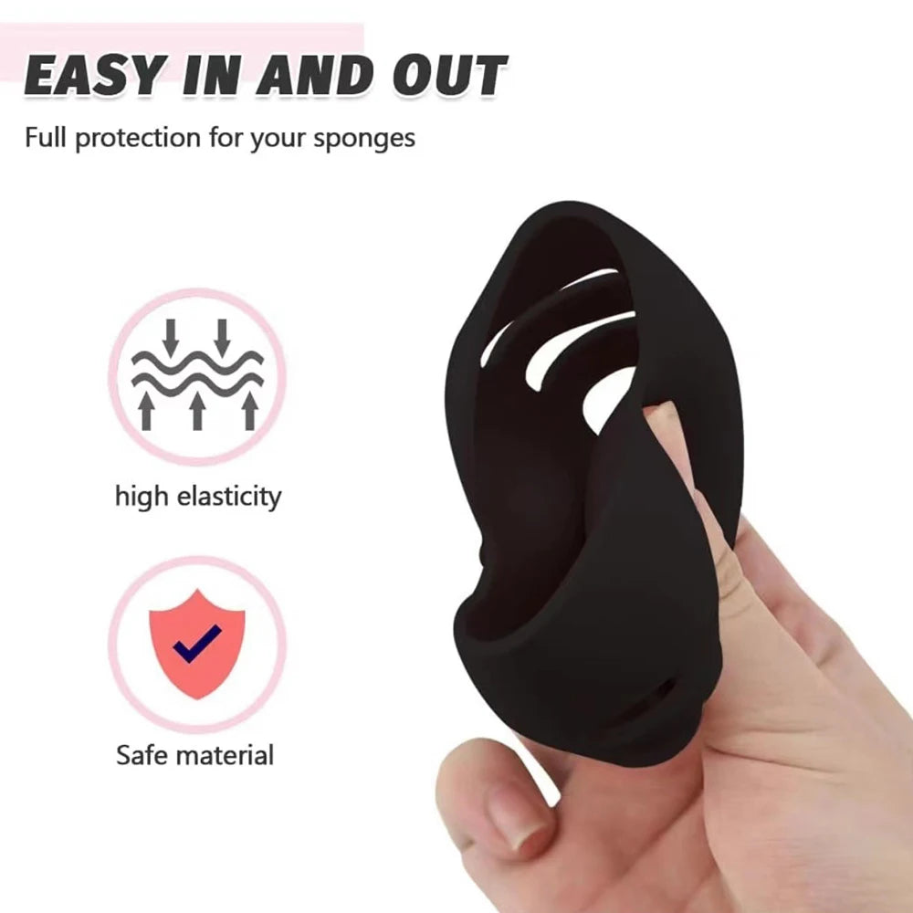 Silicone Makeup Sponge Holder & Beauty Blender Organizer Sponge Organizer Case QXL