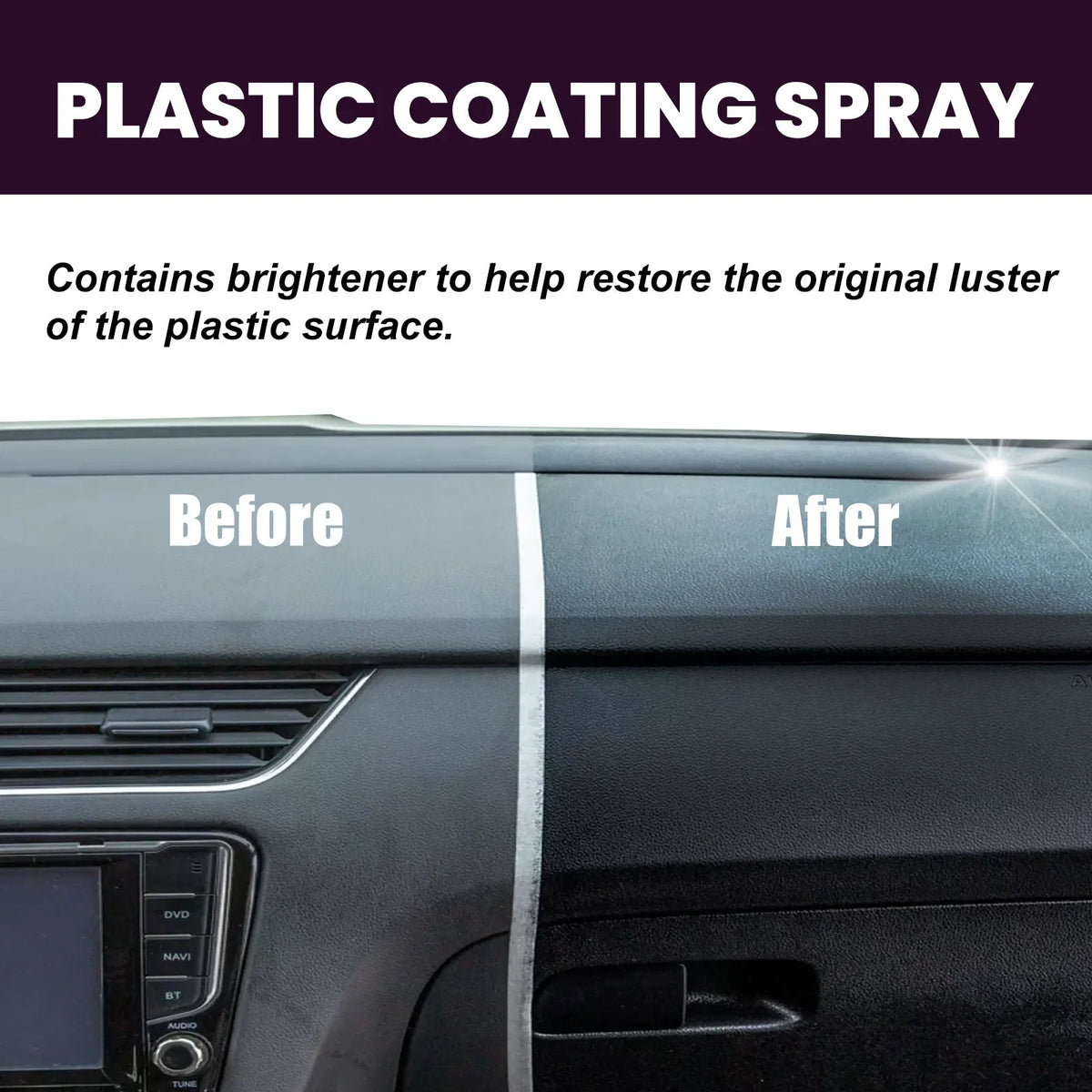 Car Interior Plastic Cleaner & Restorer Spray | Dashboard Care Car Interior Cleaner QXL