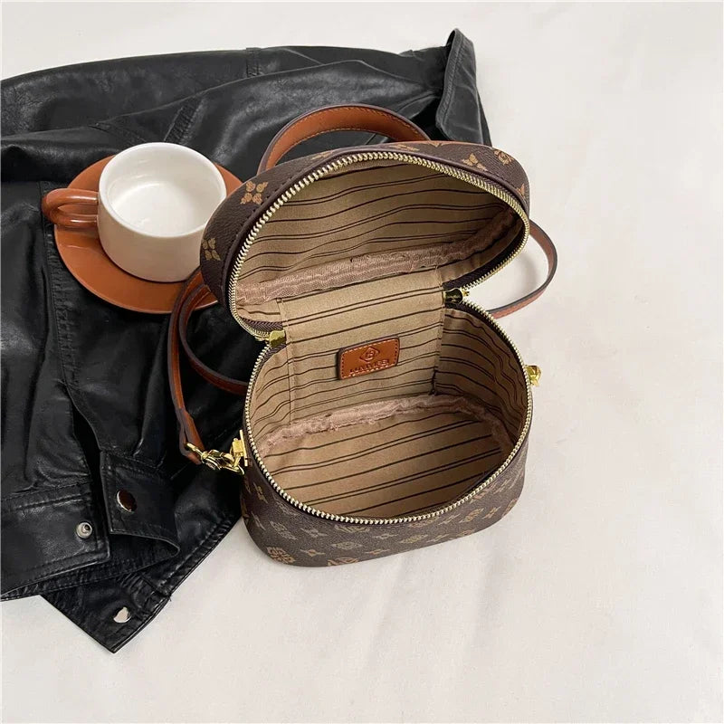 Women's Faux Leather Crossbody Purse | Gold-Tone Hardware Bag Crossbody Handbag QXL