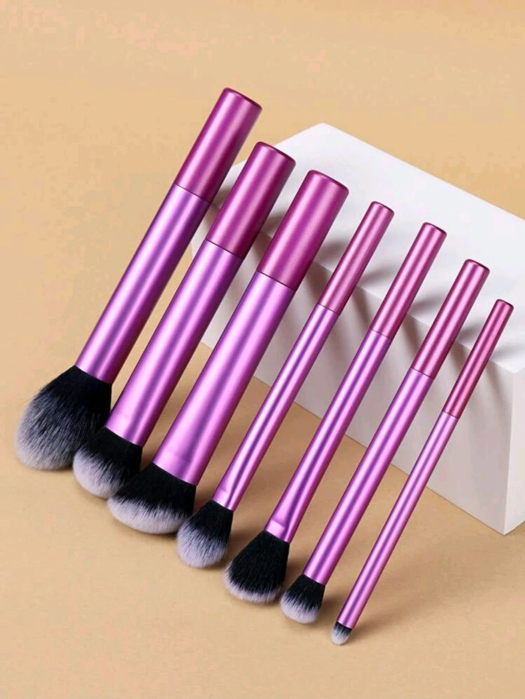 7-Piece Professional Makeup Brush Set | Travel Gift Set Makeup Brush Set QXL PURPLE