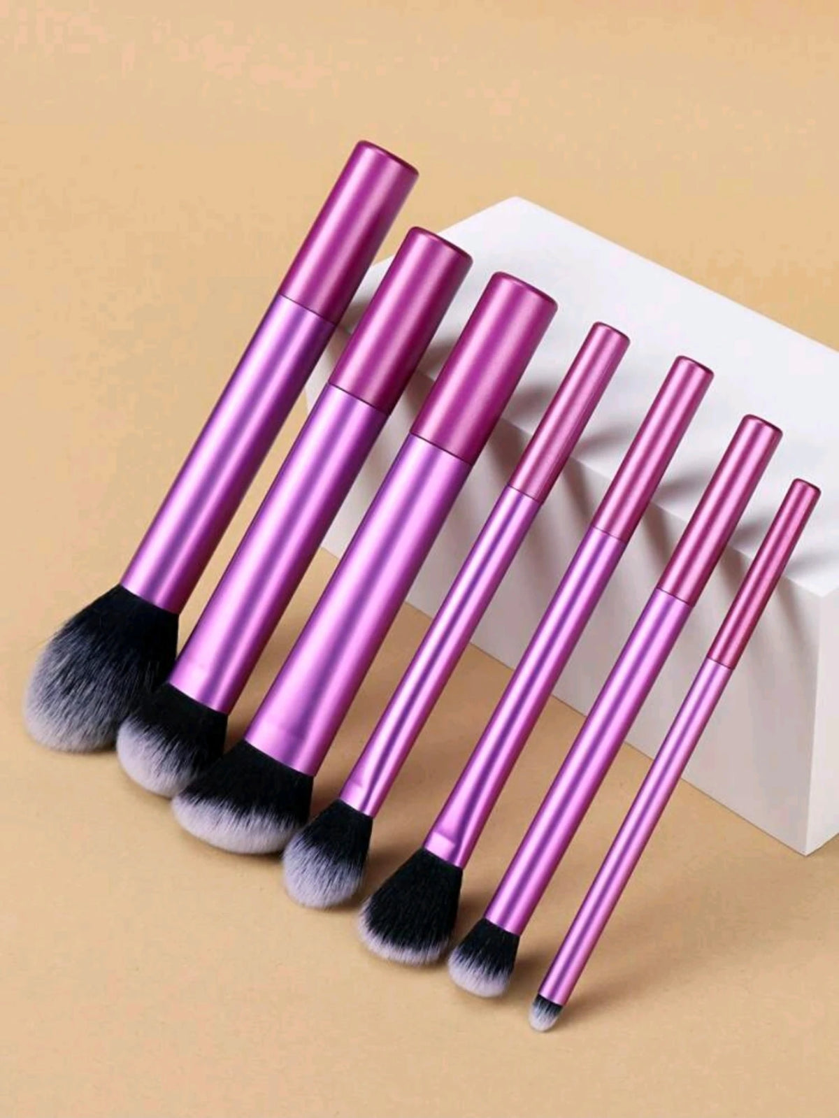 7-Piece Professional Makeup Brush Set | Travel Gift Set Makeup Brush Set QXL PURPLE