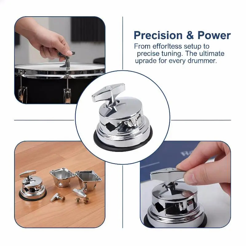Aluminum Alloy Floor Tom Leg Clamp | 3-Way Drum Mount Bracket Drum Mount Clamp QXL